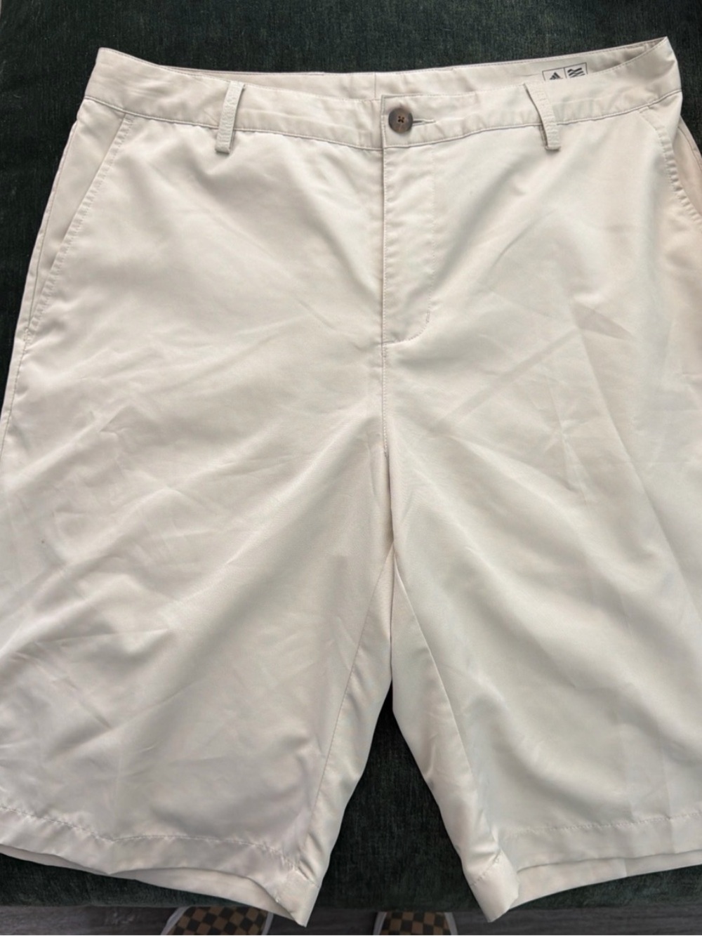 adidas White Flat Front Men's Shorts